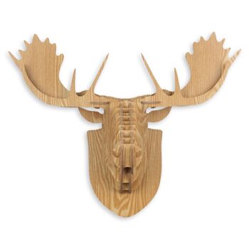 ADM - Trophée Puzzle 'Elk' - Couleur Bois - 55 x 68 x 35 cm 2