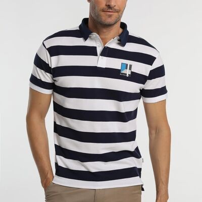 BENDORFF Poles for Mens in Summer 20 | 100% COTTON | Blue 268/2