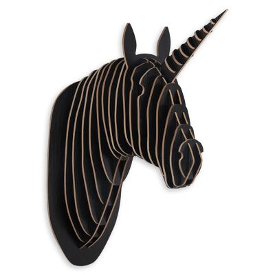 ADM - Trophée Puzzle 'Licorne' - Couleur Noir - 55 x 39 x 22 cm