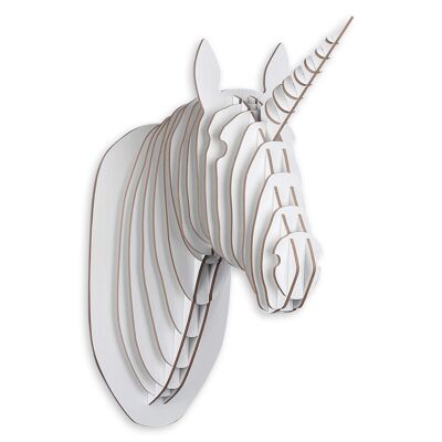 ADM - Puzzle Trophy 'Unicorn' - White Color - 55 x 39 x 22 cm