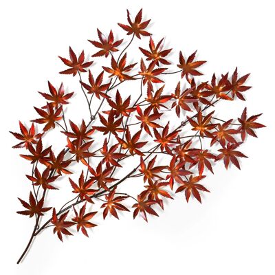 ADM - Metallbild 'Herbstblätter' - Farbe Orange - 110 x 75 x 5 cm