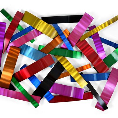 ADM - Metallgemälde 'Zusammensetzung farbiger Bänder' - Mehrfarbig - 68 x 103 x 7 cm