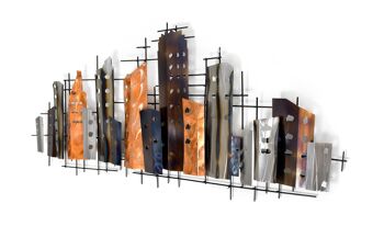 ADM - Tableau en métal 'City Profile' - Couleur orange - 52 x 125 x 5 cm 6