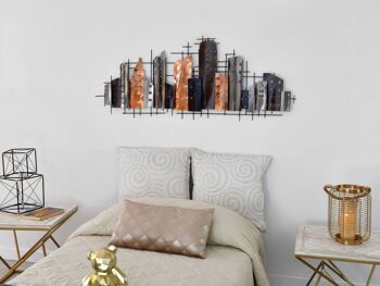 ADM - Tableau en métal 'City Profile' - Couleur orange - 52 x 125 x 5 cm 8
