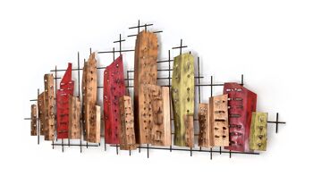 ADM - Tableau métal 'City Profile' - Multicolore - 57 x 130 x 5 cm 6