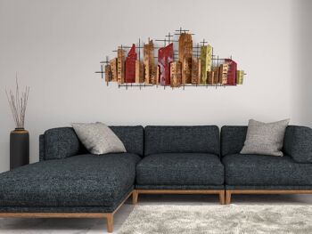 ADM - Tableau métal 'City Profile' - Multicolore - 57 x 130 x 5 cm 8