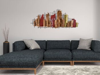 ADM - Tableau métal 'City Profile' - Multicolore - 57 x 130 x 5 cm 4