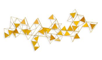 ADM - Peinture sur métal 'Composition de triangles' - Couleur orange - 53 x 115 x 8 cm 5