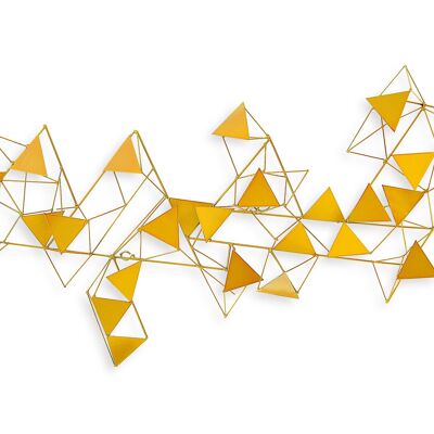 ADM - Pintura sobre metal 'Composición de triángulos' - Color naranja - 53 x 115 x 8 cm