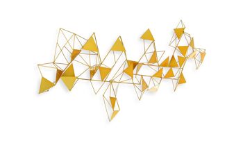 ADM - Peinture sur métal 'Composition de triangles' - Couleur orange - 53 x 115 x 8 cm 2