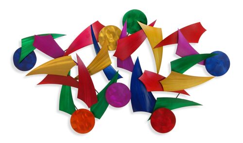ADM - Quadro in metallo 'Freccie e dischi' - Colore Multicolore - 60 x 109 x 7 cm