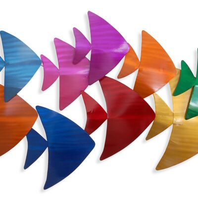 ADM - 'Tropical fish' metal picture - Multicolor color - 70 x 103 x 6 cm
