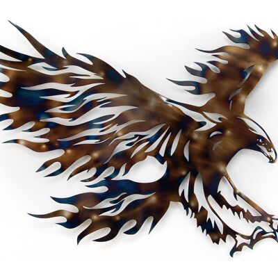 ADM - Peinture sur métal 'Aigle perforé' - Couleur multicolore - 81 x 120 x 3 cm