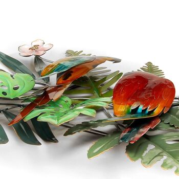 ADM - Tableau métal 'Perroquets' - Couleur multicolore - 72 x 103 x 7 cm 3