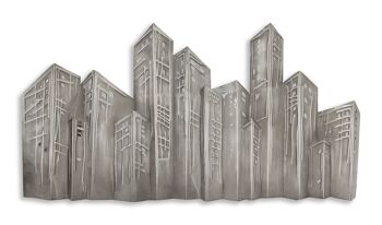 ADM - Tableau métal 'City Profile' - Couleur argent - 60 x 115.5 x 6 cm 1