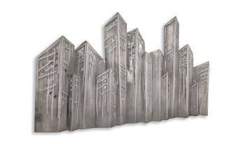 ADM - Tableau métal 'City Profile' - Couleur argent - 60 x 115.5 x 6 cm 2
