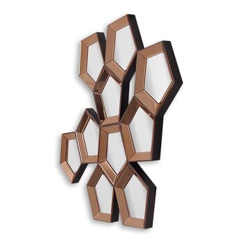 ADM - Miroir design moderne 'Honeycomb' - Couleur Miroirs colorés - 79 x 100 x 3 cm 6
