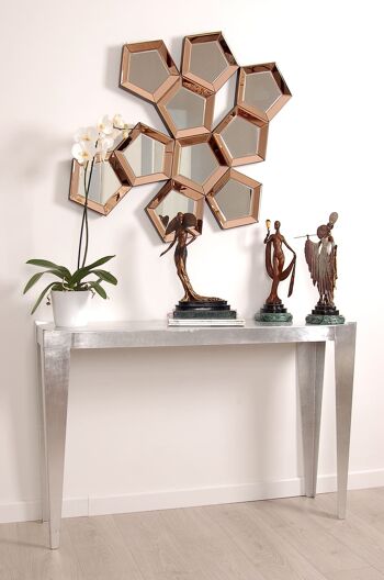 ADM - Miroir design moderne 'Honeycomb' - Couleur Miroirs colorés - 79 x 100 x 3 cm 4