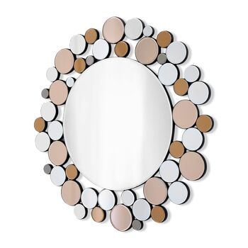 ADM - Miroir design moderne 'Circles' - Couleur Miroirs colorés - 79 x 79 x 2 cm 6