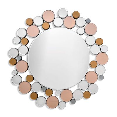 ADM - Espejo de diseño moderno 'Circles' - Color Espejos de colores - 79 x 79 x 2 cm