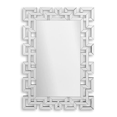 ADM - Espejo de diseño moderno 'Greche' - Color Espejo - 120 x 80 x 2 cm