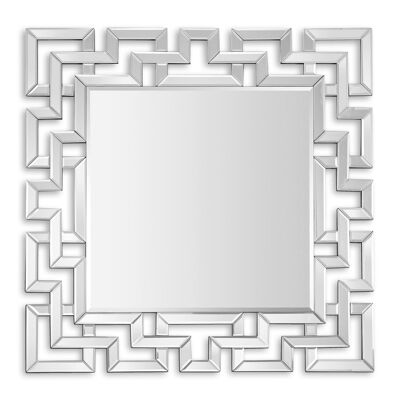 ADM - Espejo de diseño moderno 'Greche' - Color Espejo - 80 x 80 x 2 cm