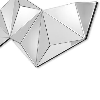 ADM - Miroir design moderne 'Origami' - Couleur Miroir - 122 x 70 x 8 cm 5