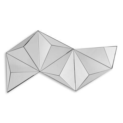ADM - Miroir design moderne 'Origami' - Couleur Miroir - 122 x 70 x 8 cm