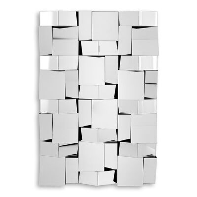 ADM - Moderner Designspiegel 'Cantilever Rectangles' - Spiegelfarbe - 120 x 80 x 6 cm