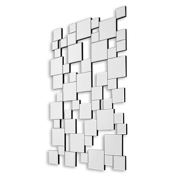 ADM - Miroir design moderne 'Composition de carrés' - Mirror Color - 118 x 75 x 2 cm 6