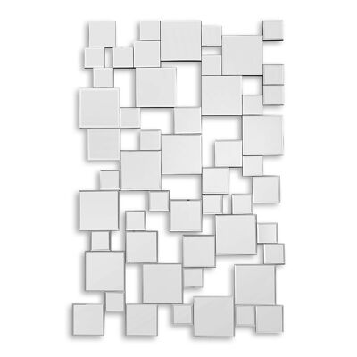 ADM - Modern design mirror 'Composition of squares' - Mirror Color - 118 x 75 x 2 cm