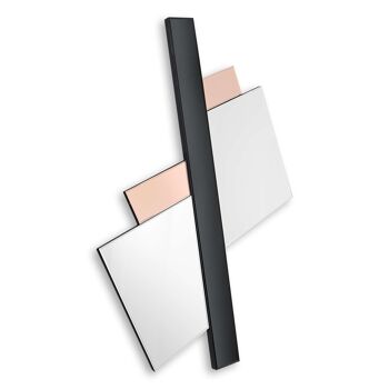 ADM - Miroir design moderne 'Abstrait géométrique' - Couleur Miroirs colorés - 107 x 75 x 2 cm 3