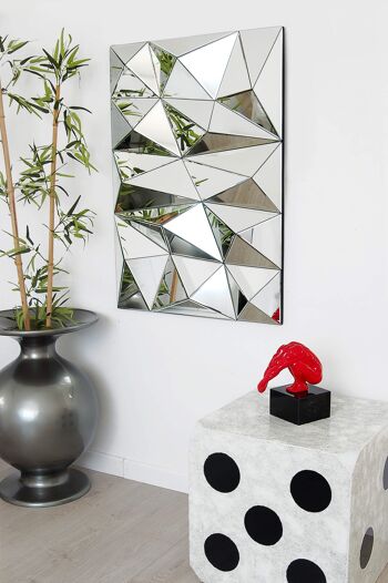ADM - Miroir design moderne 'Triangles en porte-à-faux' - Mirror Color - 100 x 70 x 8 cm 8