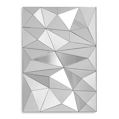 ADM - Specchio design moderno 'Triangoli a sbalzo' - Colore Specchio - 100 x 70 x 8 cm