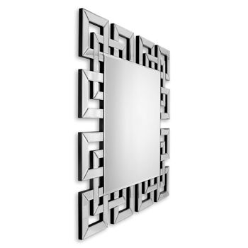 ADM - Miroir design moderne 'Greca' - Couleur Miroir - 80 x 80 x 2 cm 5