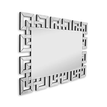 ADM - Miroir design moderne 'Greca' - Couleur Miroir - 120 x 80 x 2 cm 5