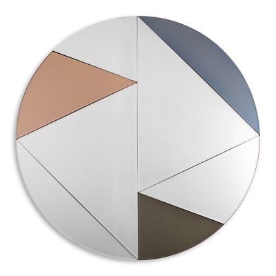 ADM - Espejo de diseño moderno 'Triangles' - Color Espejos de colores - 80 x 80 x 2 cm