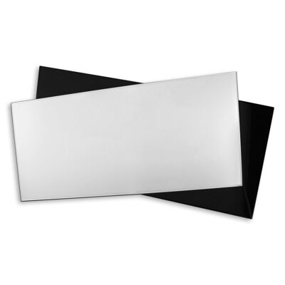 ADM - Modern design mirror 'Overlapping rectangles' - Color Black mirrors - 120 x 68 x 2 cm