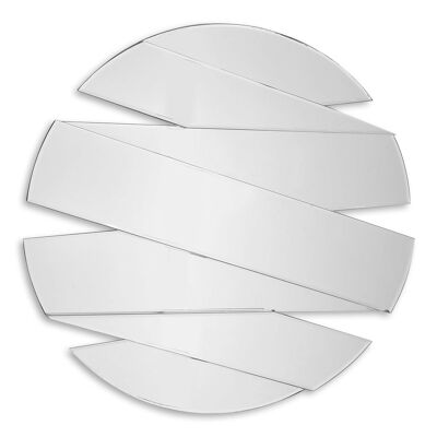 ADM - Espejo de diseño moderno 'bandas' - Color espejo - 80 x 80 x 5 cm