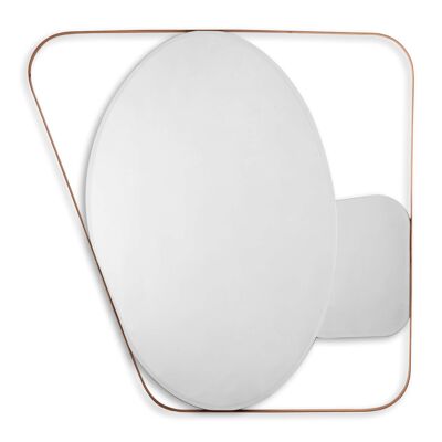 ADM - Espejo de diseño moderno 'Figuras Circunscritas' - Color Espejo - 80 x 80 x 2 cm