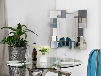 ADM - Miroir design moderne 'Rettangoli' - Miroirs colorés - 80 x 80 x 2 cm 6