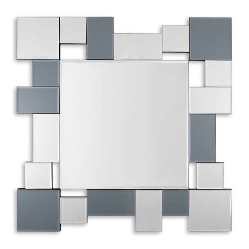ADM - Specchio design moderno 'Rettangoli' - Colore Specchi colorati - 80 x 80 x 2 cm