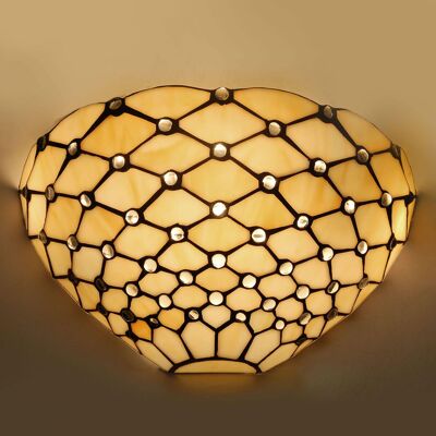 ADM - Wall lamp 'Applique con gemme' - Yellow colour - 17 x 35 x 17 cm