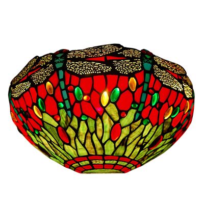 ADM - 'Applique dragonfly' wall lamp - Red color - 18 x 35.5 x 18 cm