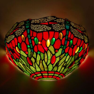 ADM - 'Applique dragonfly' wall lamp - Red - 18 x 35.5 x 18 cm