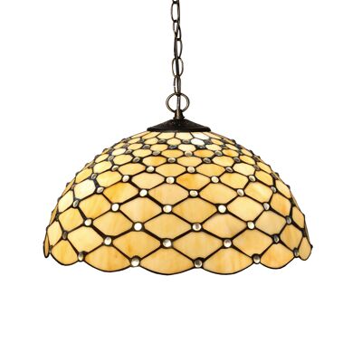 ADM - 'Chandelier with gems' chandelier - Yellow color - 90 x Ø41 cm