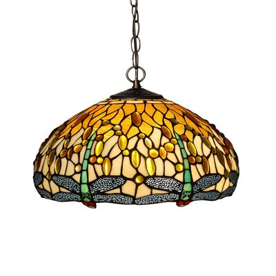 ADM - Lampadario 'Lampadario dragonfly' - Colore Giallo - 90 x Ø41 cm