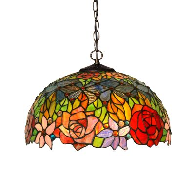 ADM - Lustre 'Floral Chandelier' - Couleur Multicolore - 90 x Ø41 cm