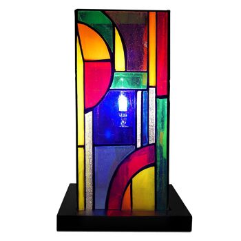 ADM - Lampe de chevet 'Abat-Jour Kandinsky colonne' - Multicolore - 30 x 18 x 18 cm 8