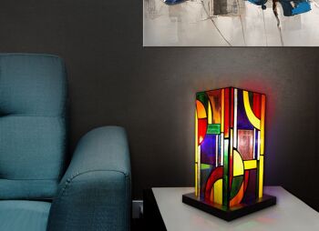 ADM - Lampe de chevet 'Abat-Jour Kandinsky colonne' - Multicolore - 30 x 18 x 18 cm 9